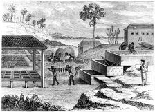 Preparing indigo, Santo Domingo, 1873