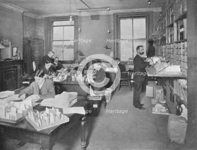 Preparing publications for the press, Patent Office, London, c1903 (1903). Artist: Unknown.