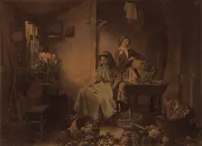 Preparing Spring Flowers for Market, 1873. Creators: Henry Peach Robinson, Nelson K. Cherrill