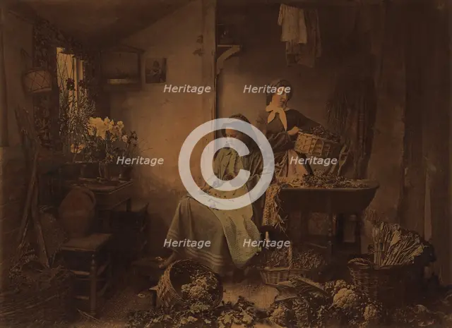 Preparing Spring Flowers for Market, 1873. Creators: Henry Peach Robinson, Nelson K. Cherrill.
