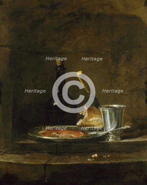 Preparing the Breakfast, or The Silver Goblet, before 1728. Creator: Chardin, Jean-Baptiste Siméon (1699-1779).