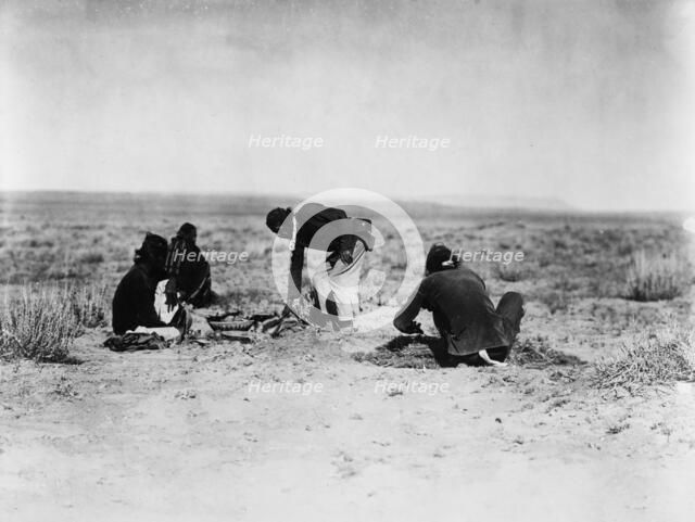 Preparing the sweat, c1905. Creator: Edward Sheriff Curtis.