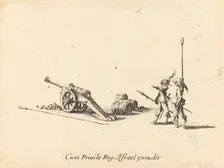 Preparing to Fire the Cannon, 1634/1635. Creator: Jacques Callot