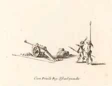 Preparing to Fire the Cannon, 1634/1635. Creator: Jacques Callot