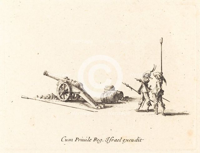 Preparing to Fire the Cannon, 1634/1635. Creator: Jacques Callot.