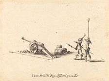 Preparing to Fire the Cannon, 1634/1635. Creator: Jacques Callot
