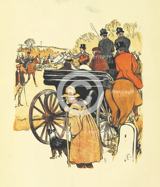 Preparing to go fox hunting, 1898. Creator: Unknown.