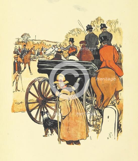 Preparing to go fox hunting, 1898. Creator: Unknown.