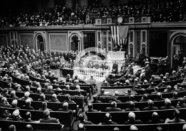 Pres. Wilson addressing Congress, 1913. Creator: Bain News Service.