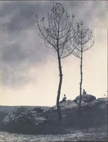 Près de la Caverne, Terrain Brûlé, early 1860s. Creator: Eugène Cuvelier