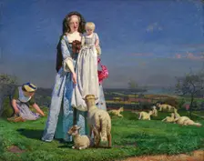 Pretty Baa-Lambs, 1850s. Creator: Ford Madox Brown