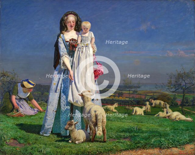 Pretty Baa-Lambs, 1850s. Creator: Ford Madox Brown.