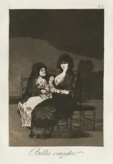 Pretty Teachings (Bellos Consejos), 1799, Printed 1868. Creator: Francisco Goya