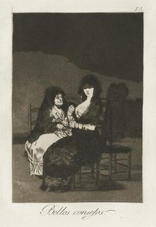 Pretty Teachings (Bellos Consejos), 1799, Printed 1868. Creator: Francisco Goya
