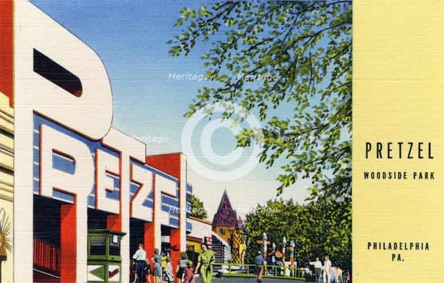 Pretzel ride, Woodside Park, Philadelphia, Pennsylvania, USA, 1947. Artist: Unknown