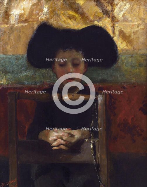Prevetariello in preghiera (Altar Boy Praying) , 1873. Creator: Mancini; Antonio (1852-1930).