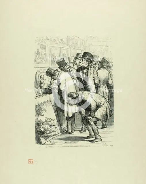 Preview at the Auction House Drouot, 1862, printed 1920. Creator: Charles Maurand.