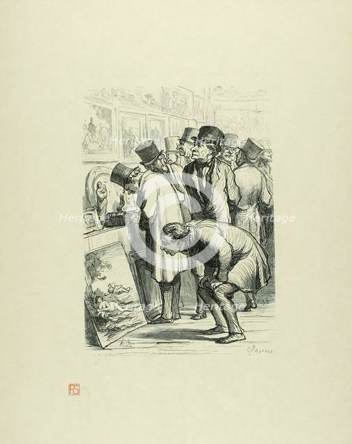 Preview at the Auction House Drouot, 1862, printed 1920. Creator: Charles Maurand.
