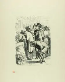 Preview at the Auction House Drouot, 1862, printed 1920. Creator: Charles Maurand