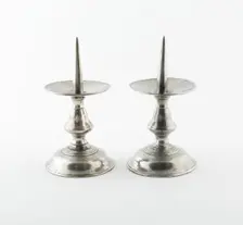 Pricket Candlestick (One of a Pair), Germany, 17th century. Creator: Unknown
