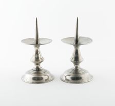Pricket Candlestick (One of a Pair), Germany, 17th century. Creator: Unknown