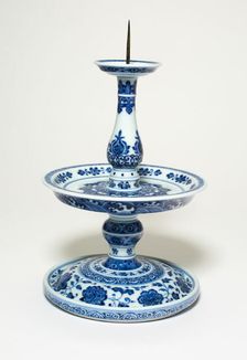 Pricket Candlestick, Qing dynasty (1644-1911), Qianlong reign mark (1736-1795), 18th/19th cent. Creator: Unknown