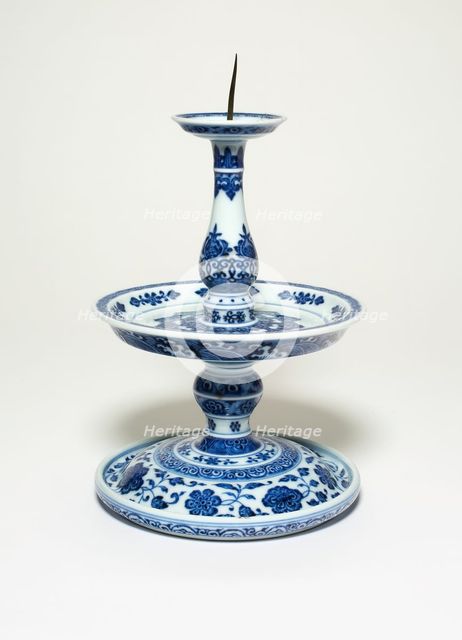Pricket Candlestick, Qing dynasty (1644-1911), Qianlong reign mark (1736-1795), 18th/19th century. Creator: Unknown.
