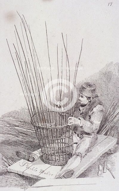 'Prickle Maker', Cries of London, (c1819?). Artist: John Thomas Smith