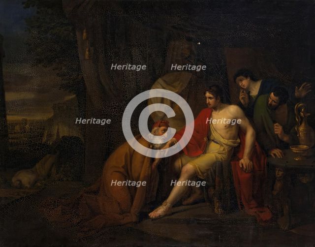 Priam Begging the Body of Hector from Achilles, 1824. Creator: Aleksei Tarasovich Markov.