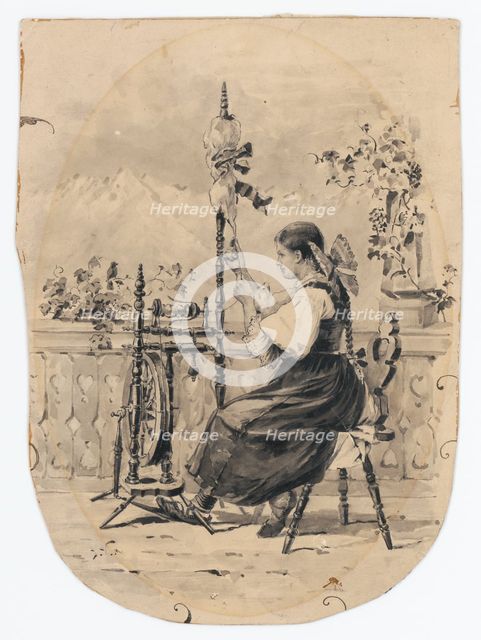 Priadka, 1890-1900. Creator: Jaroslav Vesin.