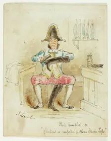 Pride Humbled or "Jenkins is Compelled to Clean Master's Tops" 1840-50. Creator: John Leech