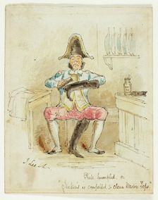 Pride Humbled or "Jenkins is Compelled to Clean Master's Tops" 1840-50. Creator: John Leech