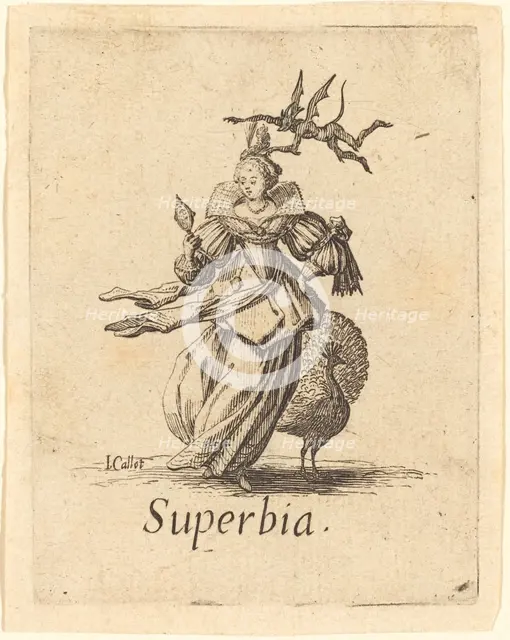 Pride (Vanity), probably after 1621. Creator: Jacques Callot.