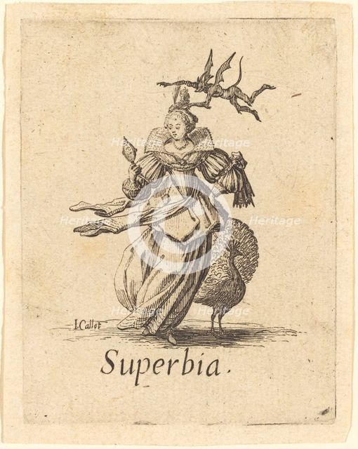 Pride (Vanity), probably after 1621. Creator: Jacques Callot.