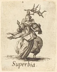 Pride (Vanity), probably after 1621. Creator: Jacques Callot