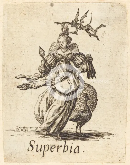 Pride (Vanity), probably after 1621. Creator: Jacques Callot.