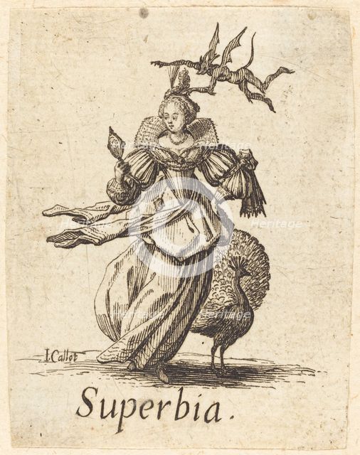 Pride (Vanity), probably after 1621. Creator: Jacques Callot.