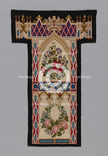 Prie-Dieu Cover, England, c. 1857/60. Creator: Unknown.
