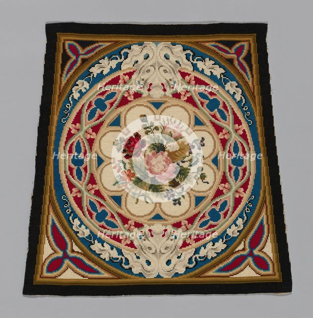 Prie-Dieu Cover, England, c. 1857/60. Creator: Unknown.
