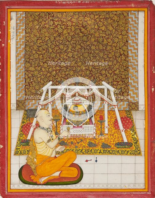 Priest at a Krishna shrine, c1831. Artist: Unknown.