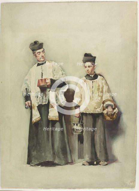 Priest and Boy, n.d. Creator: Lawrence Carmichael Earle.