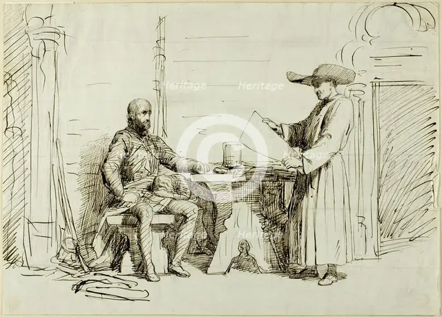 Priest and Soldier, n.d. Creator: George du Maurier.