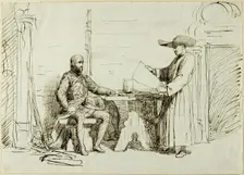 Priest and Soldier, n.d. Creator: George du Maurier