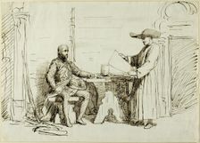 Priest and Soldier, n.d. Creator: George du Maurier