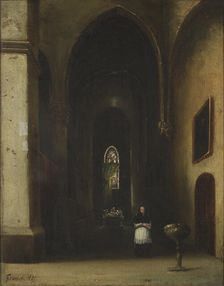 Priest in a church, 1835. Creator: Unknown