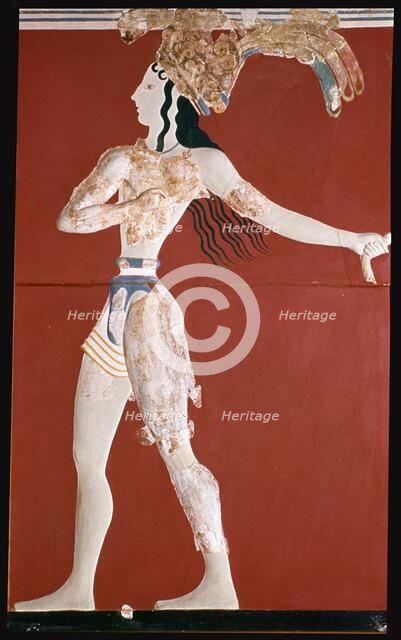 Priest-King' fresco from Knossos. Artist: Unknown