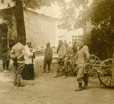 Priest saying mass in the open air, c1914-c1918