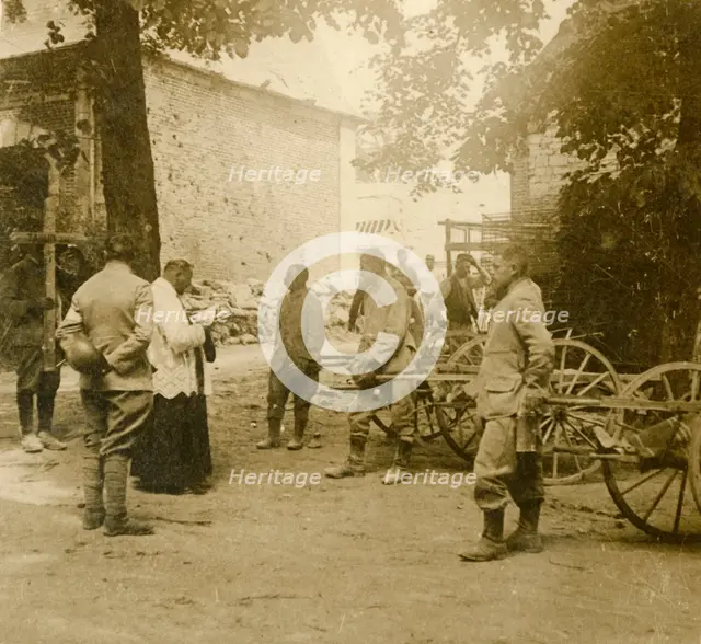 Priest saying mass in the open air, c1914-c1918. Artist: Unknown.