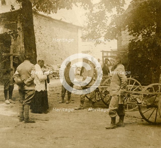 Priest saying mass in the open air, c1914-c1918. Artist: Unknown.