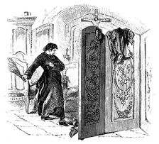 Priest whipping a penitent with a birch, c1876